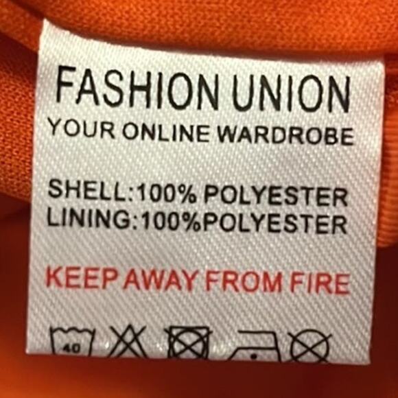 Fashion Union Orange Mini Slip Dress Thin Straps V-Neck Women’s size Small - Picture 14 of 16